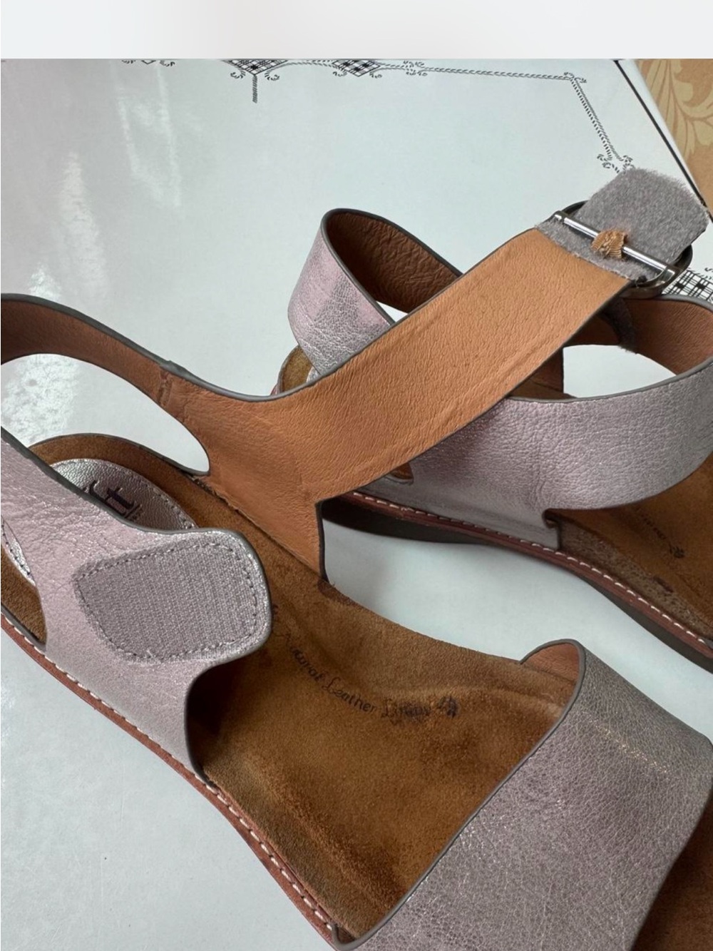 Sofft Metallic Silver Slingback Sandals - Picture 5 of 8